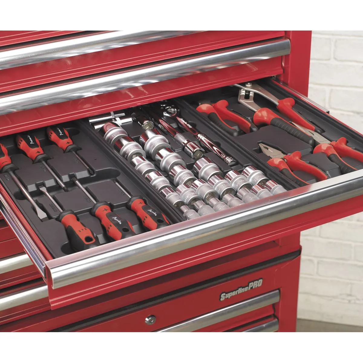 Sealey Superline Pro Topchest 5 Drawer with Ball-Bearing Slides - Black