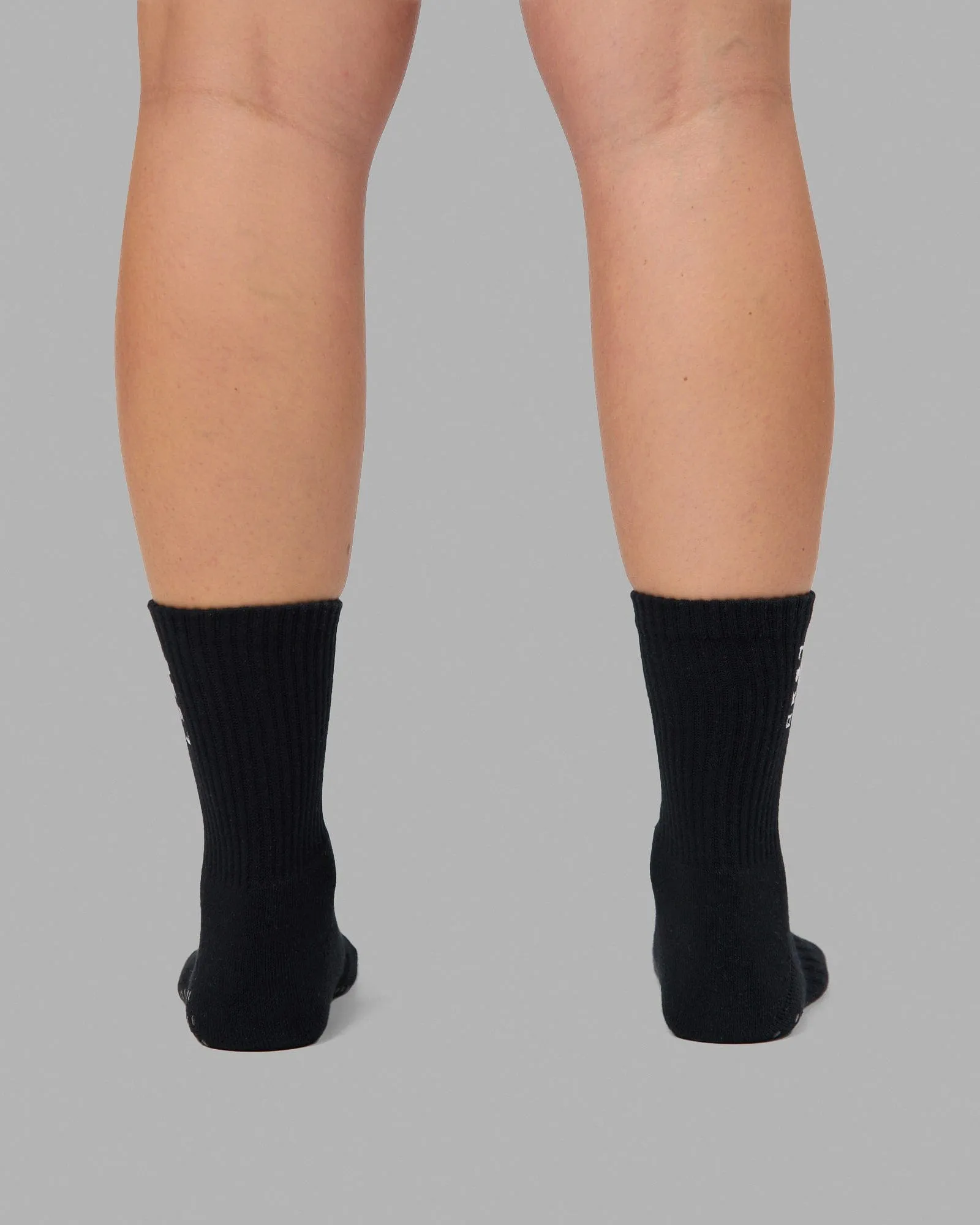 Signal Crew Pilates Grip Sock - Black-Black