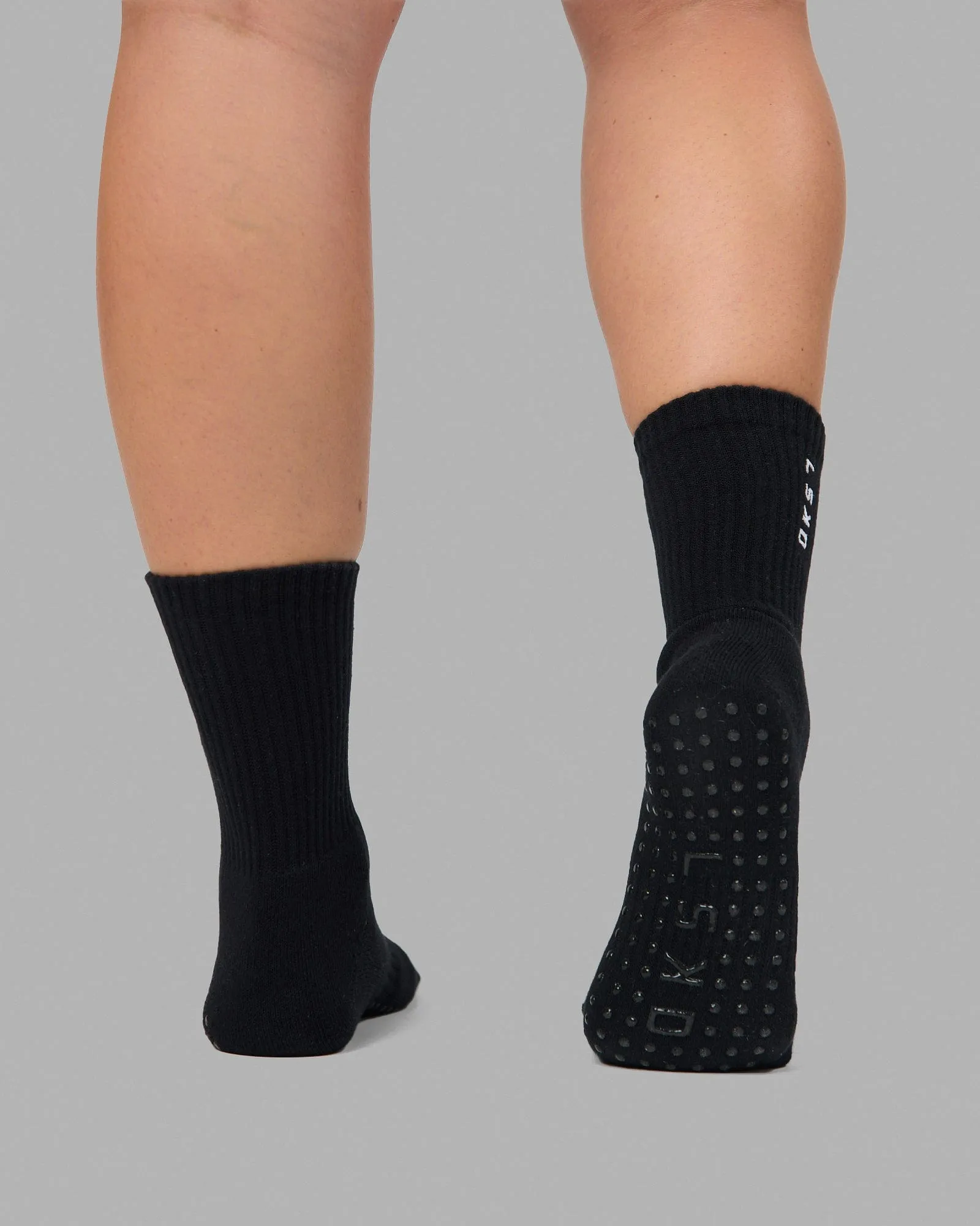 Signal Crew Pilates Grip Sock - Black-Black