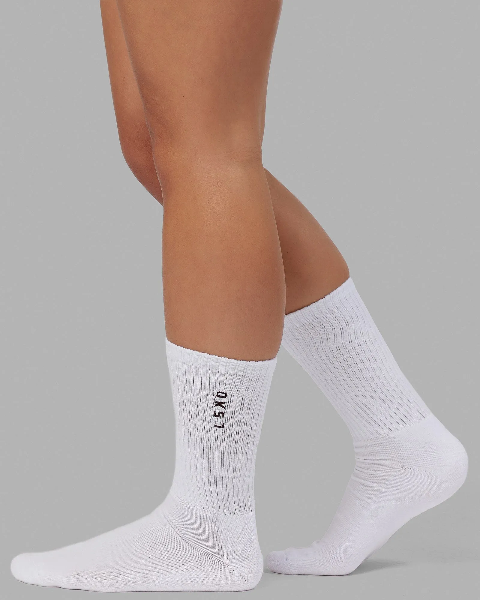 Signal Crew Socks 3 Pack - White-Shale Beige