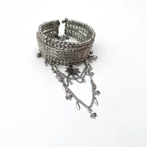 Silver Boho Charm Cuff