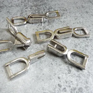 Slotted D-Ring Buckle - Silver
