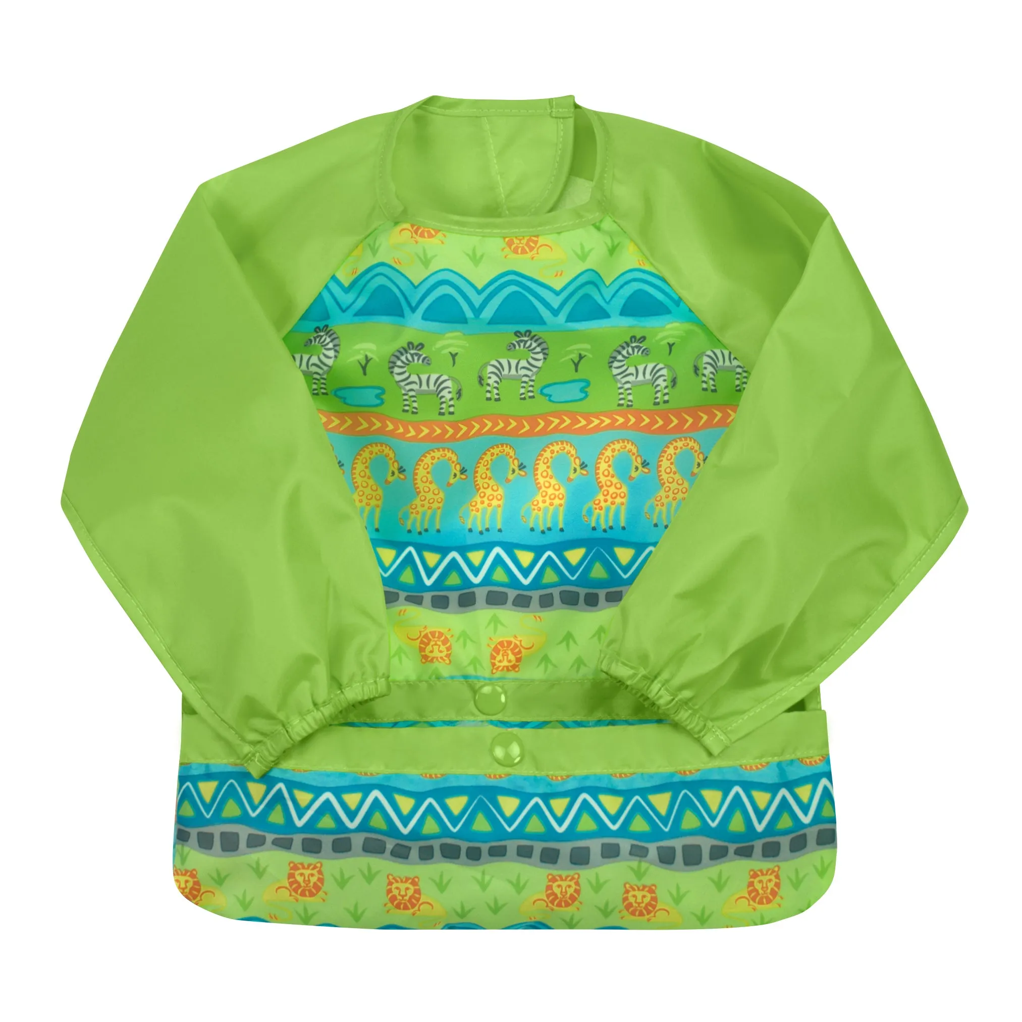 Snap & Go™ Easy-Wear Long Sleeve Bib Green Safari (Min. of 2, multiples of 2)