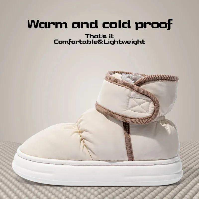 Snow boots for women, new winter outerwear cotton shoes for men, winter plush anti slip waterproof cotton boots