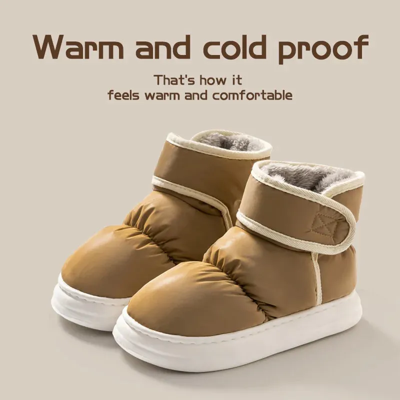 Snow boots for women, new winter outerwear cotton shoes for men, winter plush anti slip waterproof cotton boots