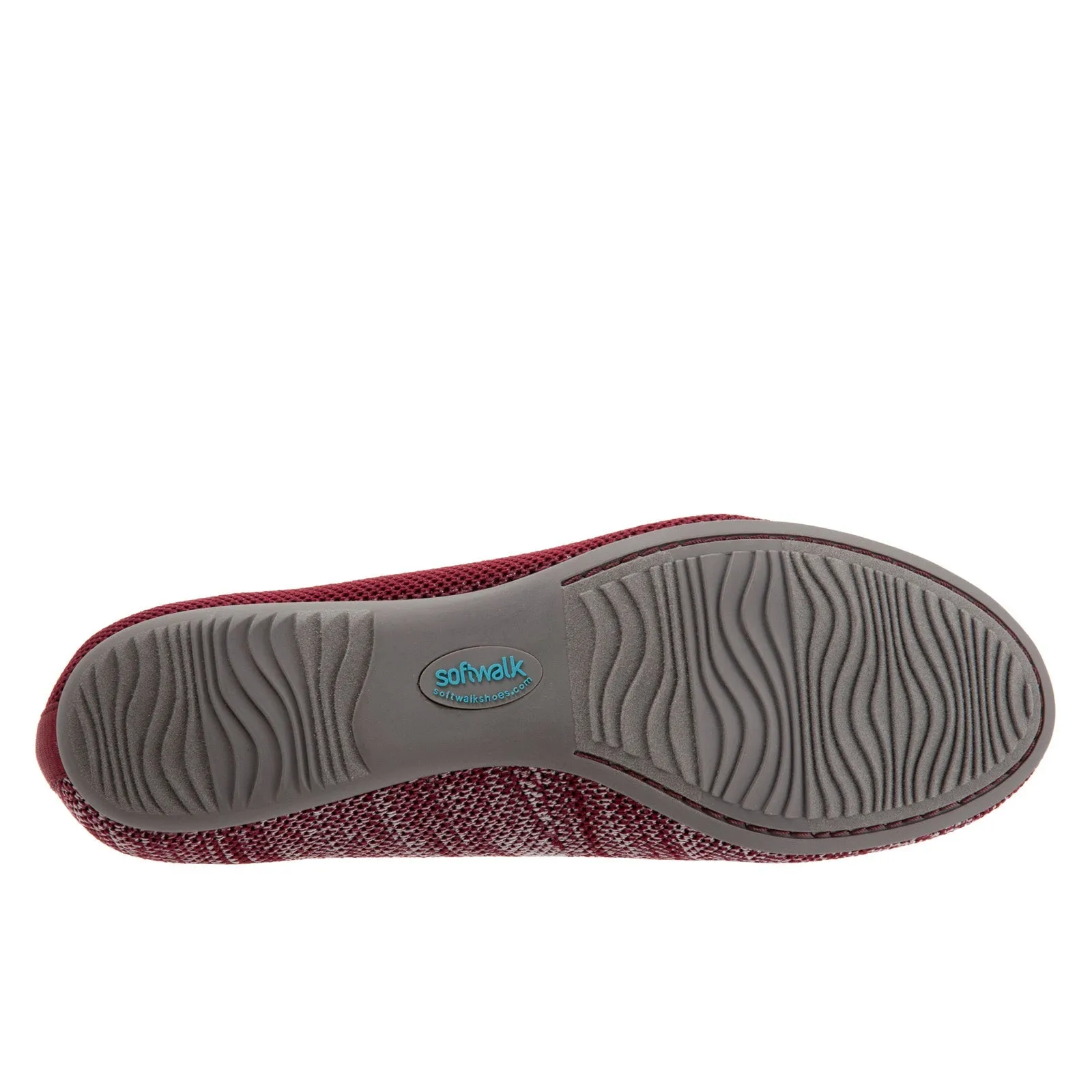 Softwalk Sicily S1861-606 Womens Burgundy Narrow Leather Ballet Flats Shoes