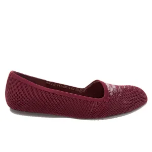 Softwalk Sicily S1861-606 Womens Burgundy Narrow Leather Ballet Flats Shoes