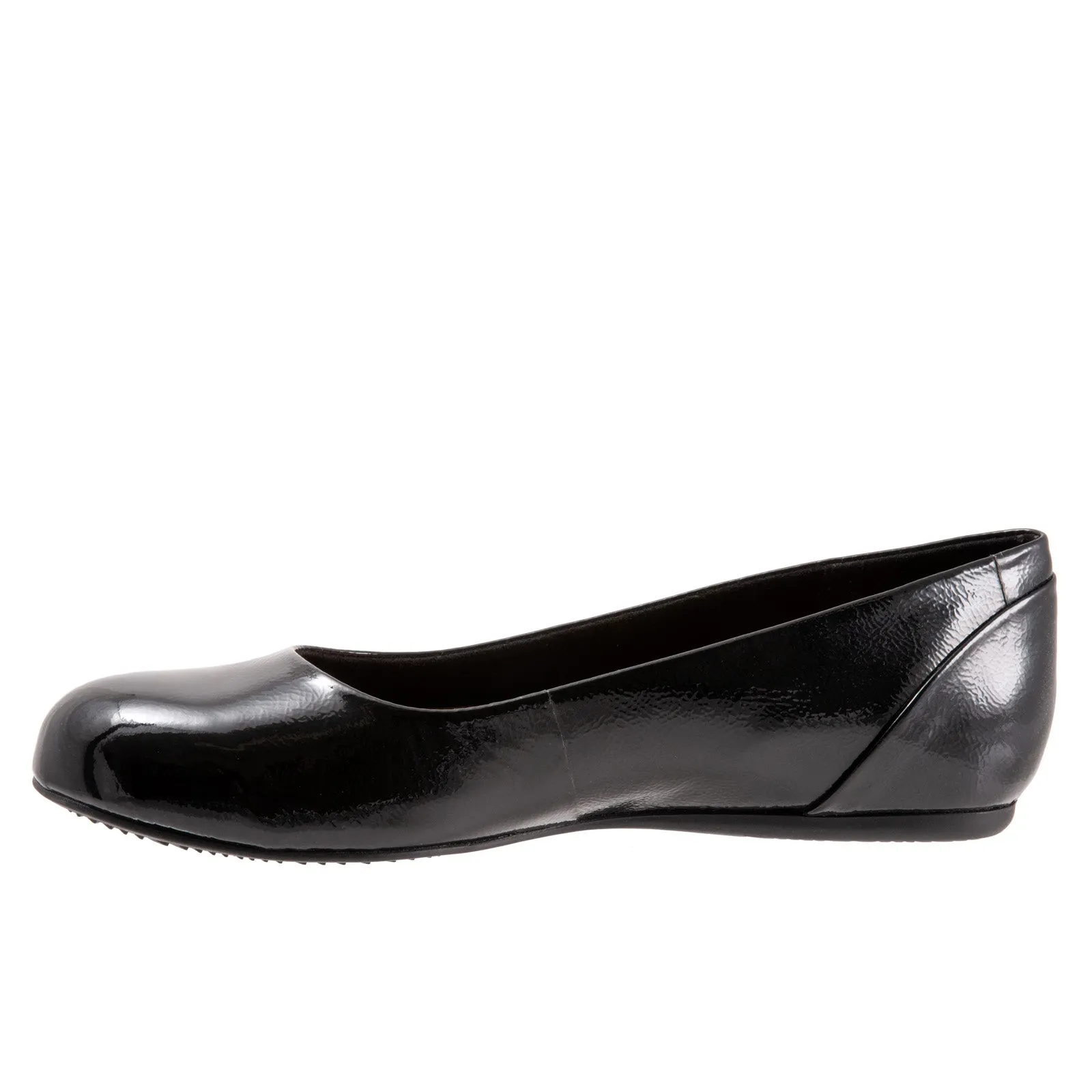Softwalk Sonoma S1862-005 Womens Black Narrow Leather Ballet Flats Shoes