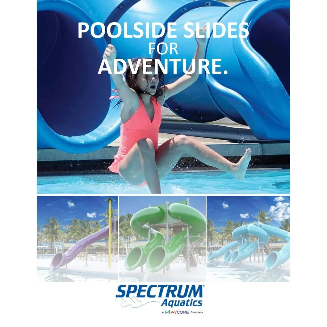 Spectrum Aquatics- Double Flume- 180°/540°- Dual Triangle Deck
