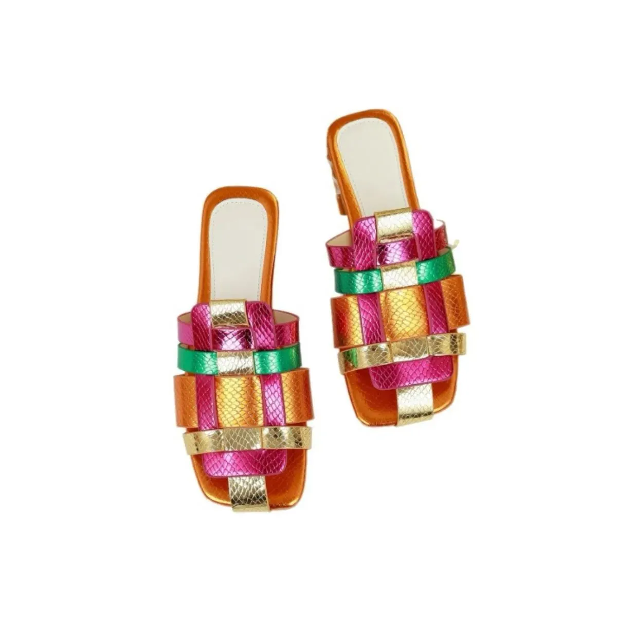 Square Toe Flats Sandals