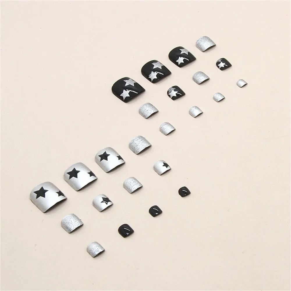 Square Toe Silver Gold Foil