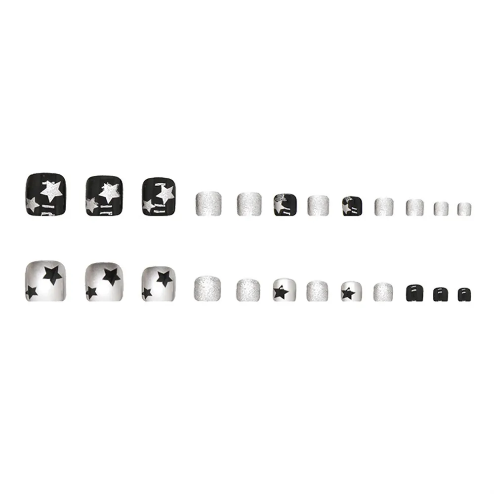 Square Toe Silver Gold Foil