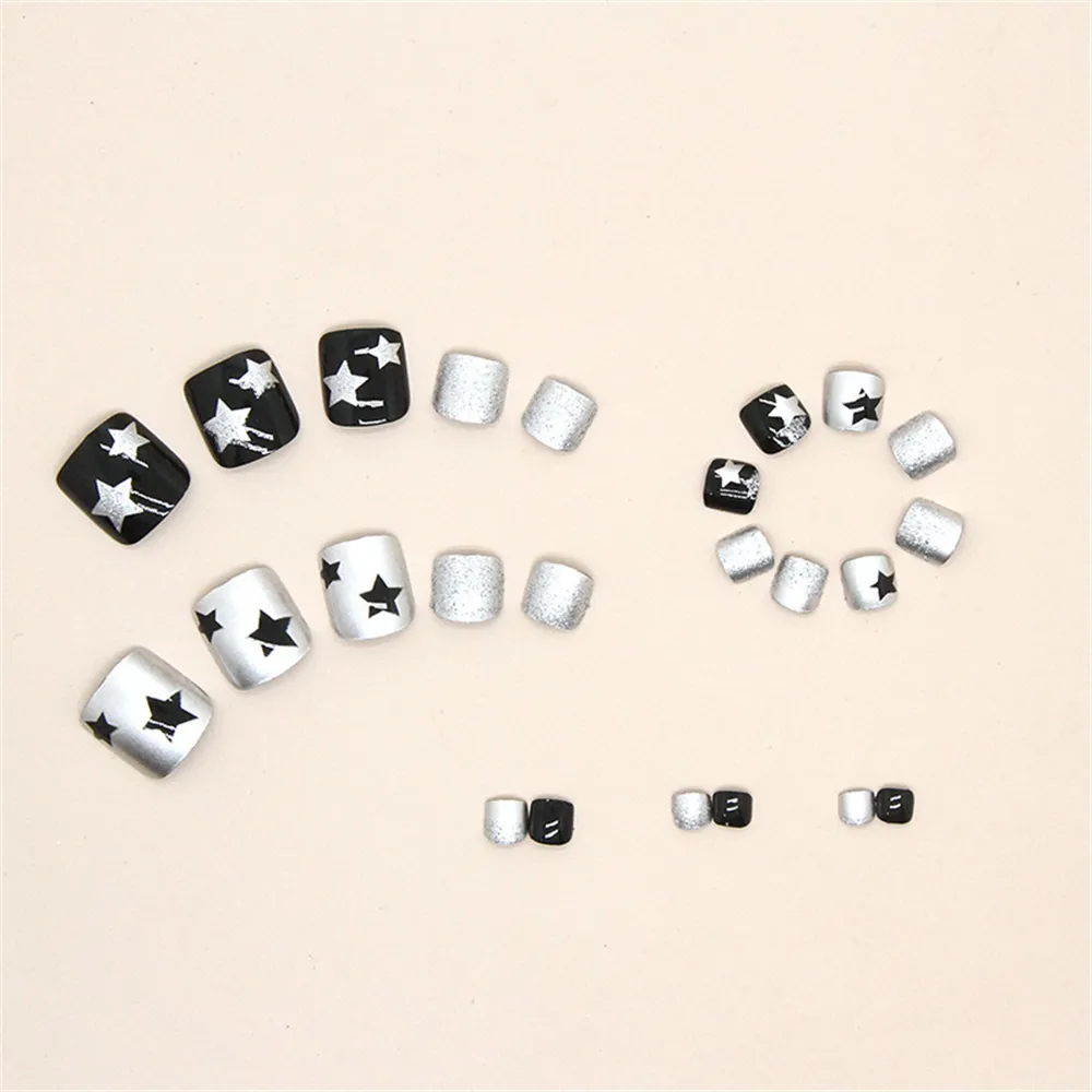 Square Toe Silver Gold Foil