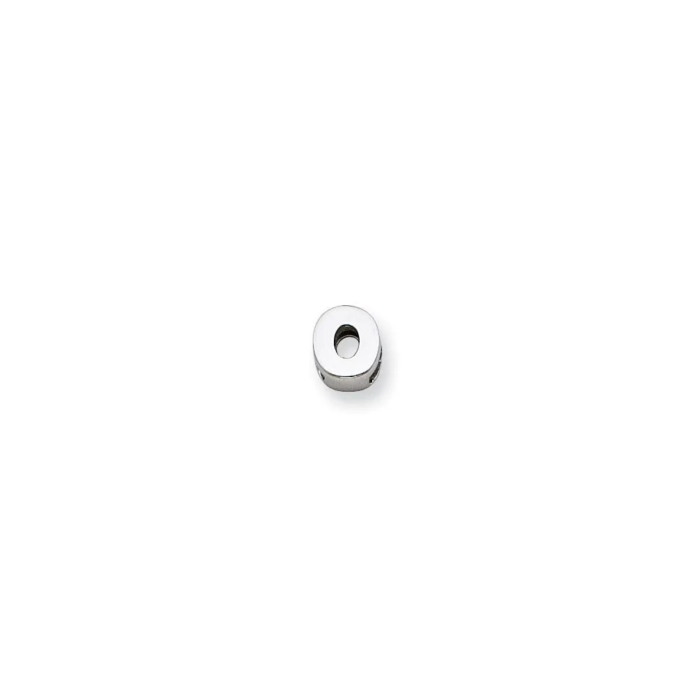 Sterling Silver Polished O Initial Slide