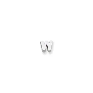 Sterling Silver Polished W Initial Slide