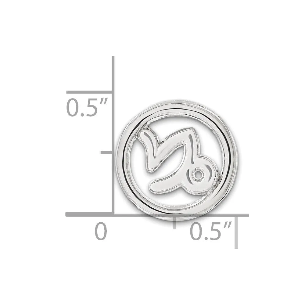 Sterling Silver Stackable Expressions Small Capricorn Zodiac Pendant
