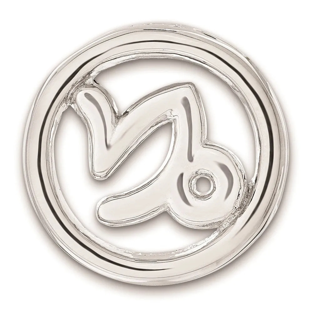 Sterling Silver Stackable Expressions Small Capricorn Zodiac Pendant