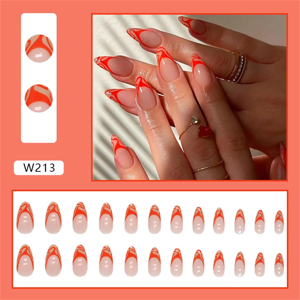 Stiletto Vibrant Orange Ripples