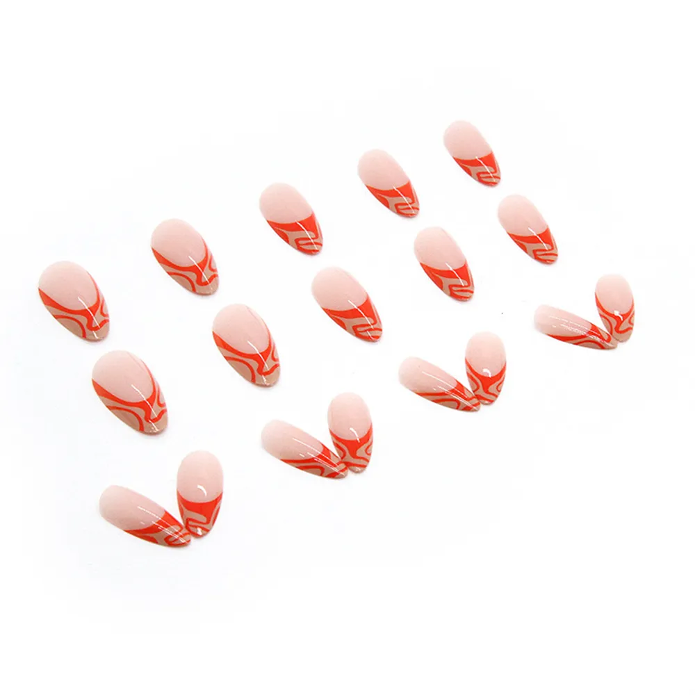 Stiletto Vibrant Orange Ripples