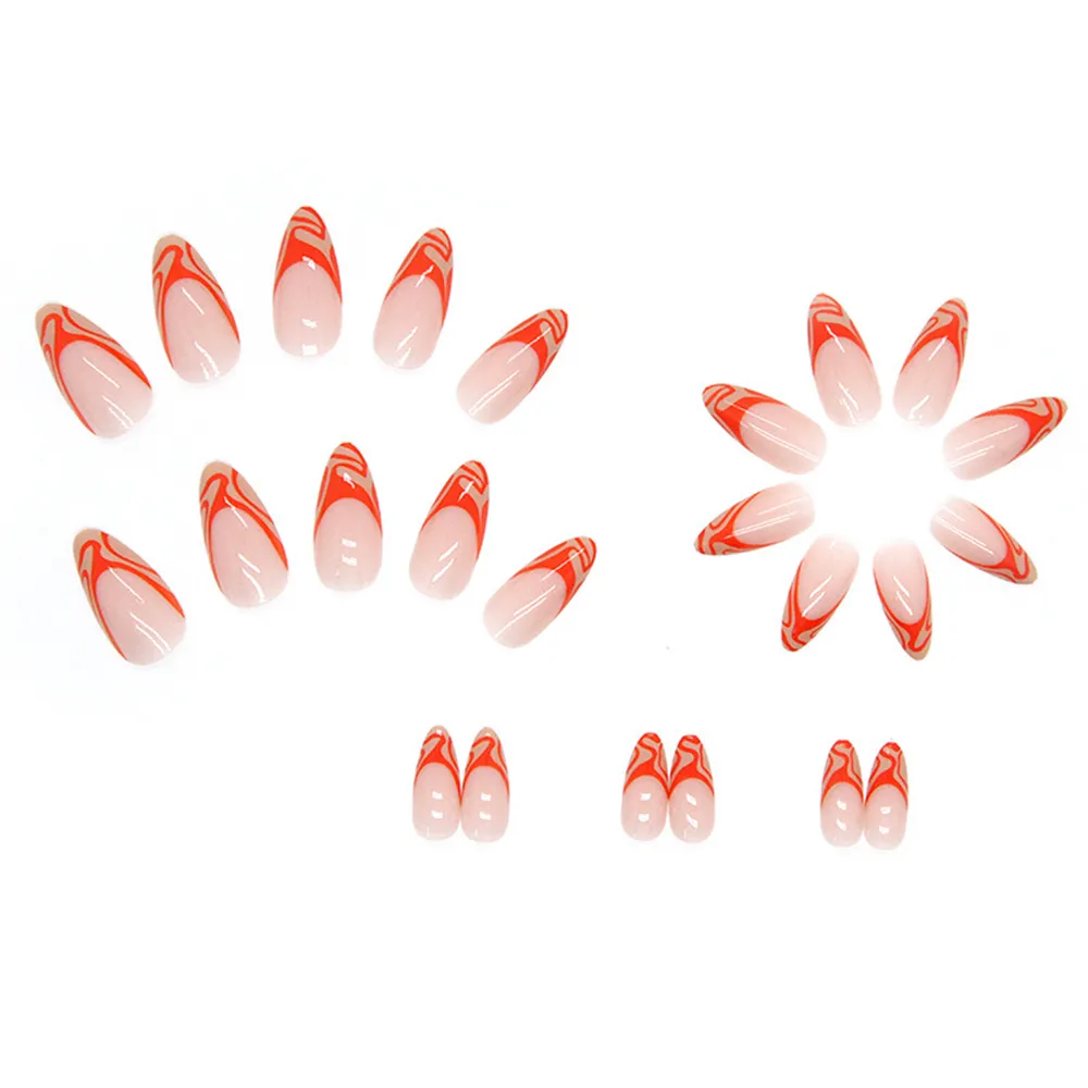 Stiletto Vibrant Orange Ripples