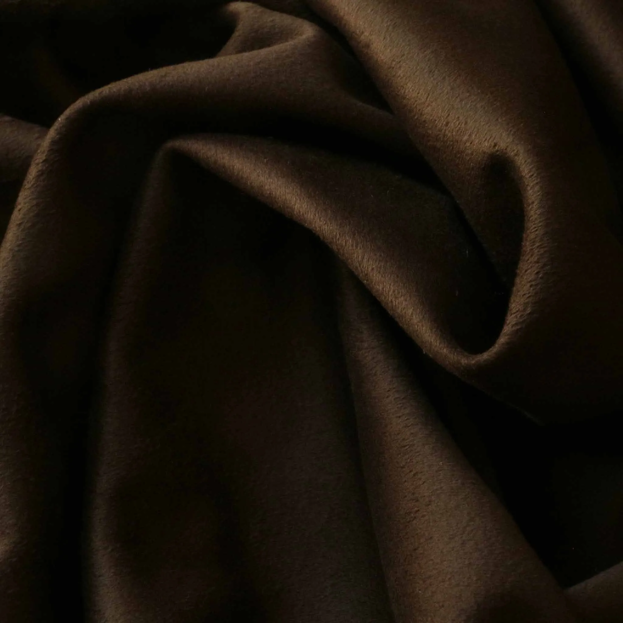 Stretchy faux Suede Fabric - Dark brown