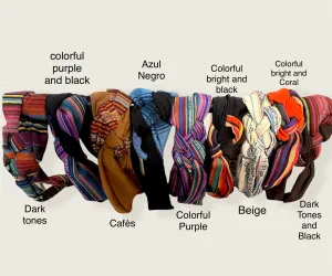 Stretchy Knotted Headbands-Diadema elastica de nudos