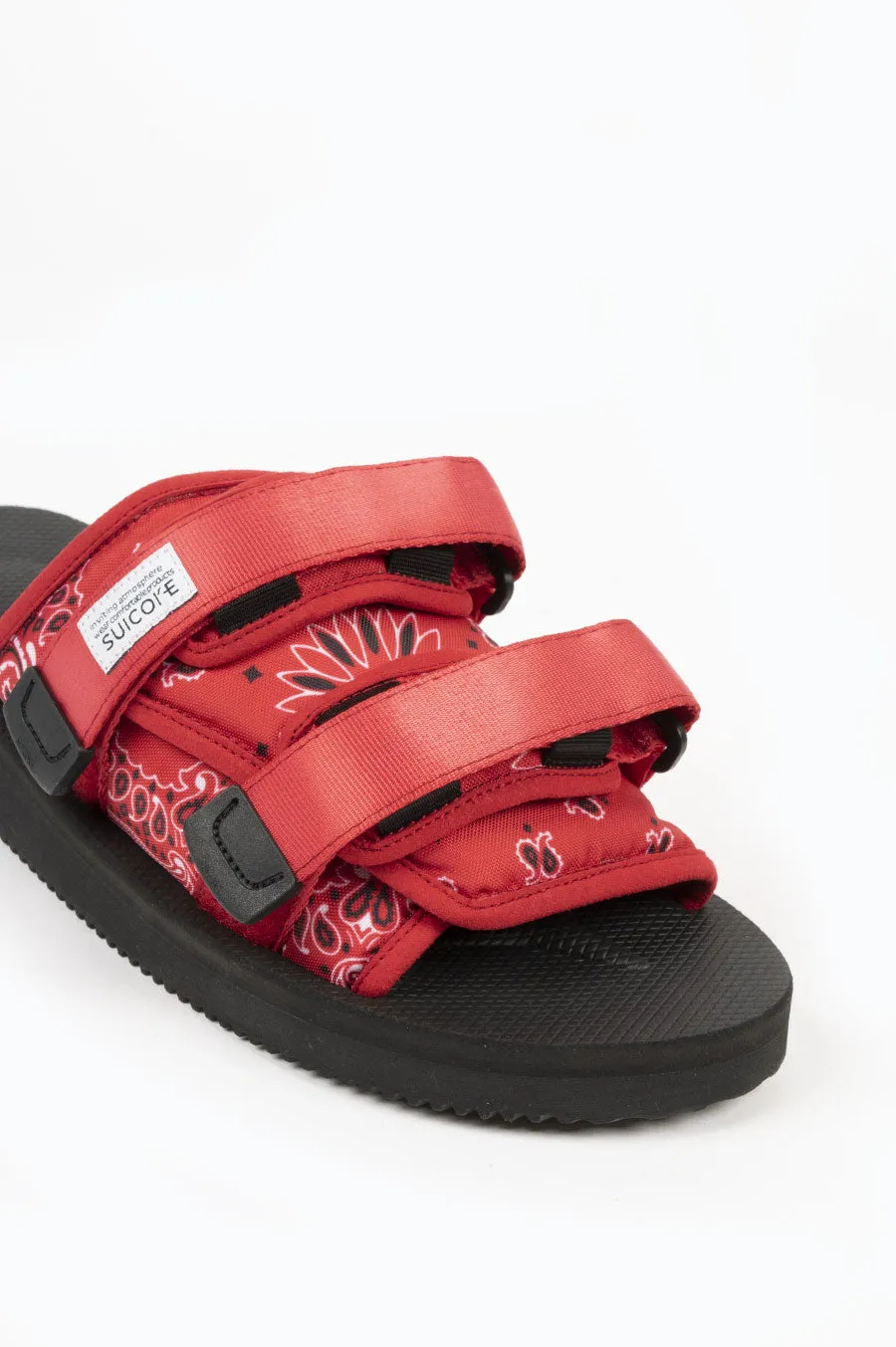 SUICOKE MOTO-CAB SANDAL RED BANDANA