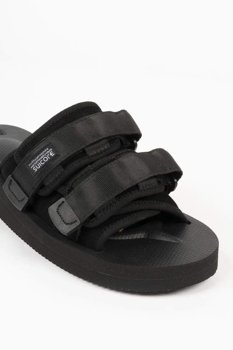 SUICOKE MOTO-VS SANDAL BLACK COW SUEDE