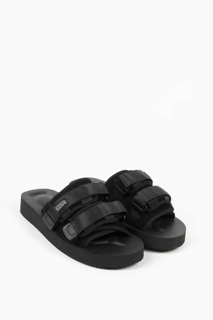 SUICOKE MOTO-VS SANDAL BLACK COW SUEDE