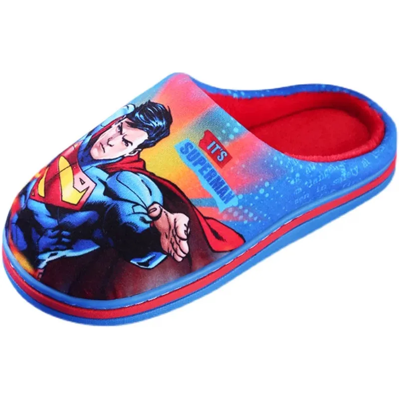 Superman Blue Waterproof Sole Warm Winter Slippers #2329 A