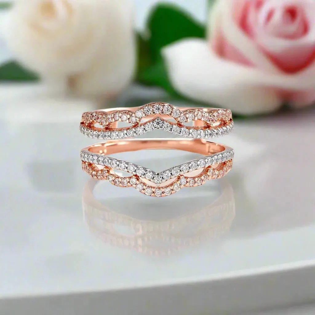 Two tone Elegant Curve Ring Enhancer