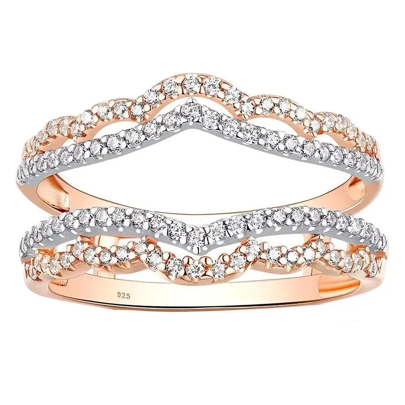 Two tone Elegant Curve Ring Enhancer