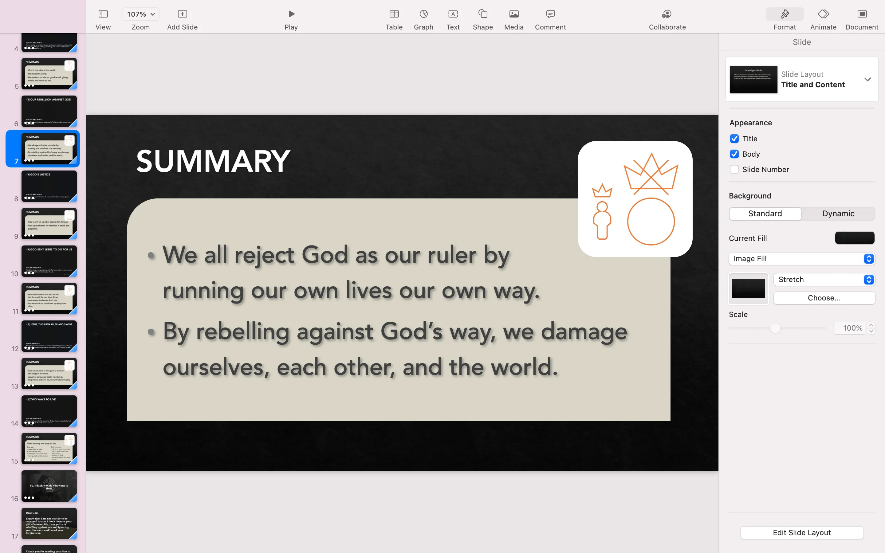 Two Ways to Live presentation slides