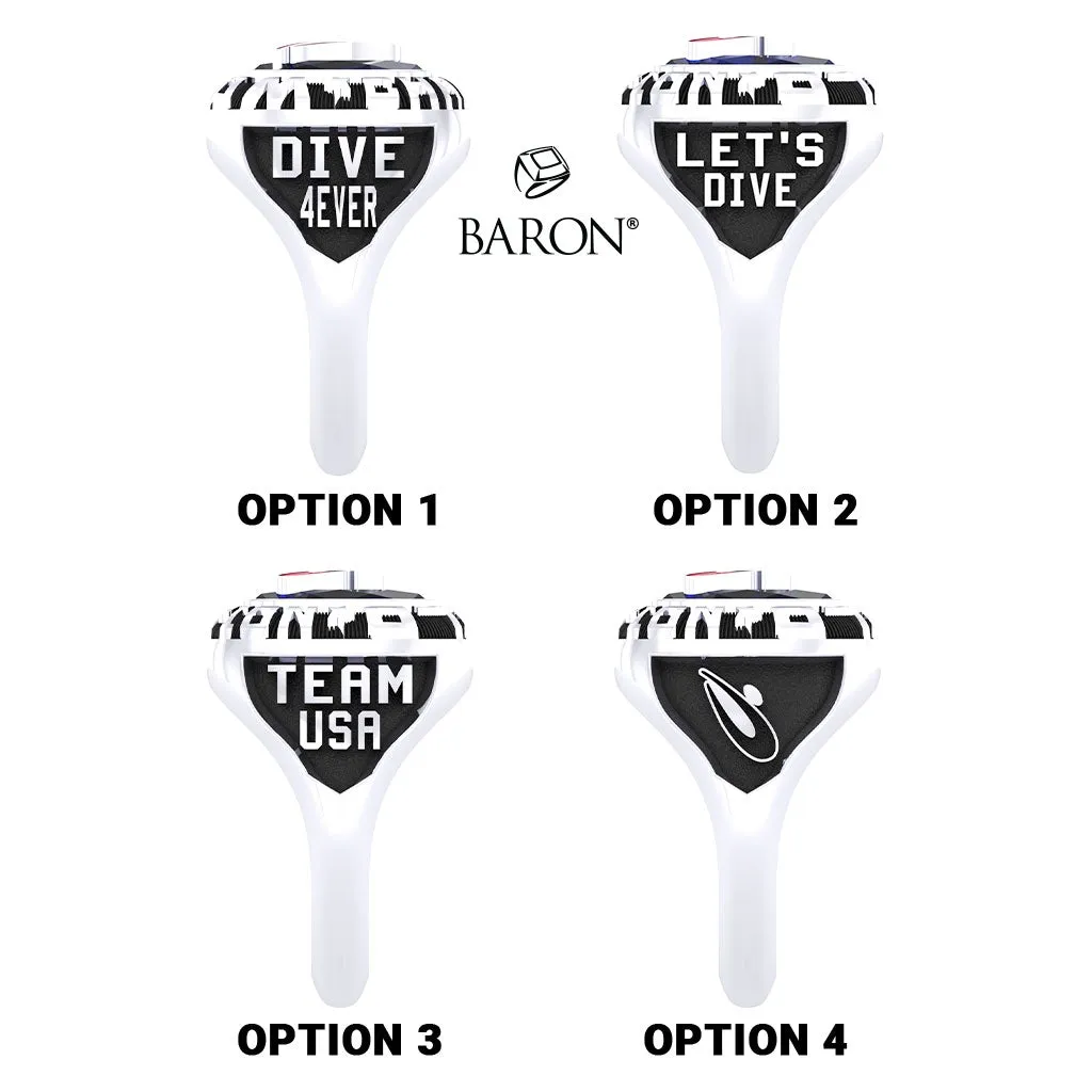 USA Masters Diving 2021 Championship Ring - Design 3.4.D (National Champion) - *BALANCE*