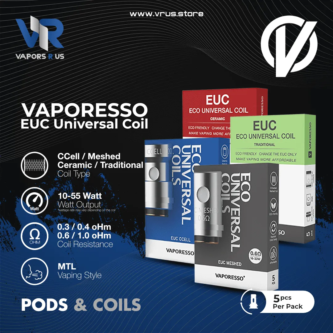 VAPORESSO - EUC Replacement Coils (5Pcs)