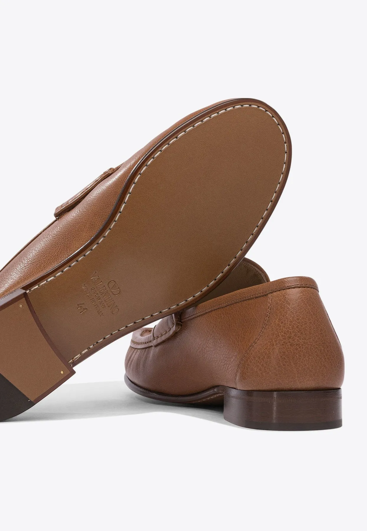 VLogo Leather Loafers