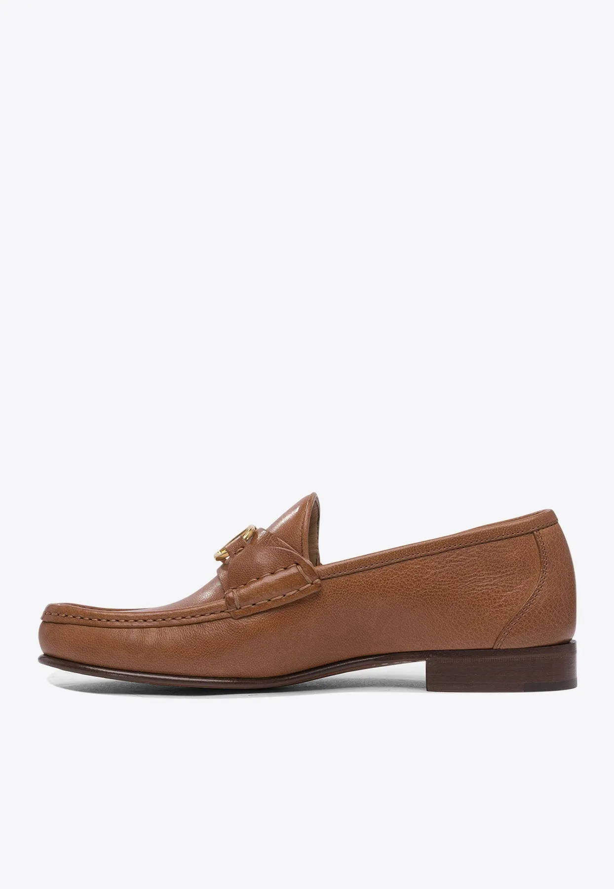 VLogo Leather Loafers