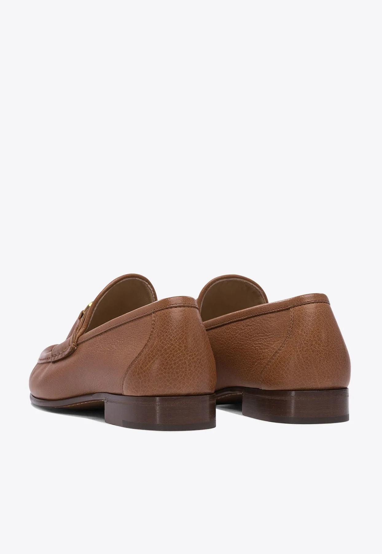 VLogo Leather Loafers