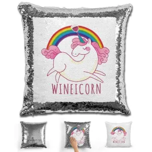 Wineicorn Magic Flip Sequin Pillow