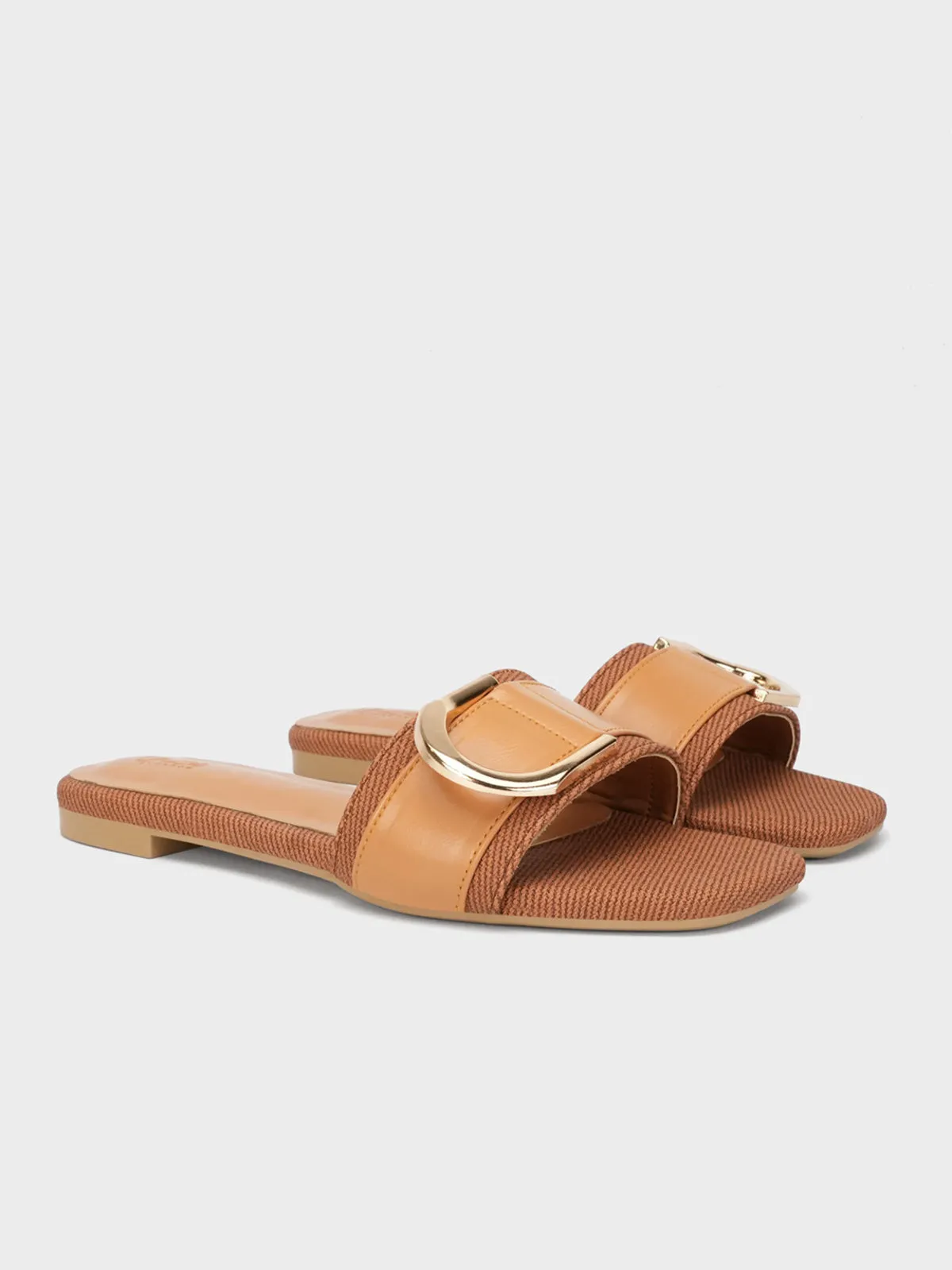 Women "MATTEO" Buckled Detailing Slippers