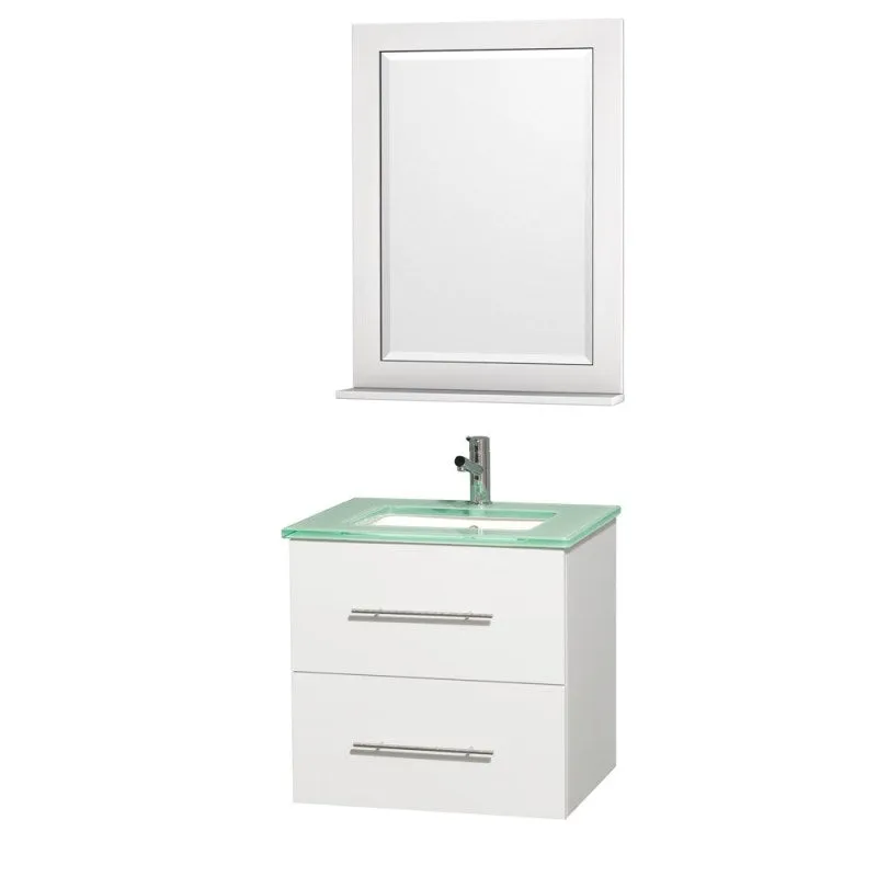 Wyndham Collection Centra 24" Single Bathroom Vanity for Undermount Sinks - Matte White WC-WHE009-24-SGL-VAN-WHT-