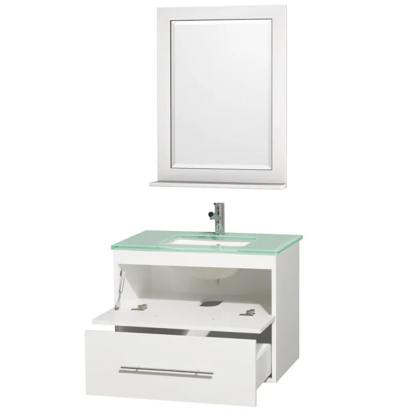 Wyndham Collection Centra 30" Single Bathroom Vanity for Undermount Sinks - Matte White WC-WHE009-30-SGL-VAN-WHT-