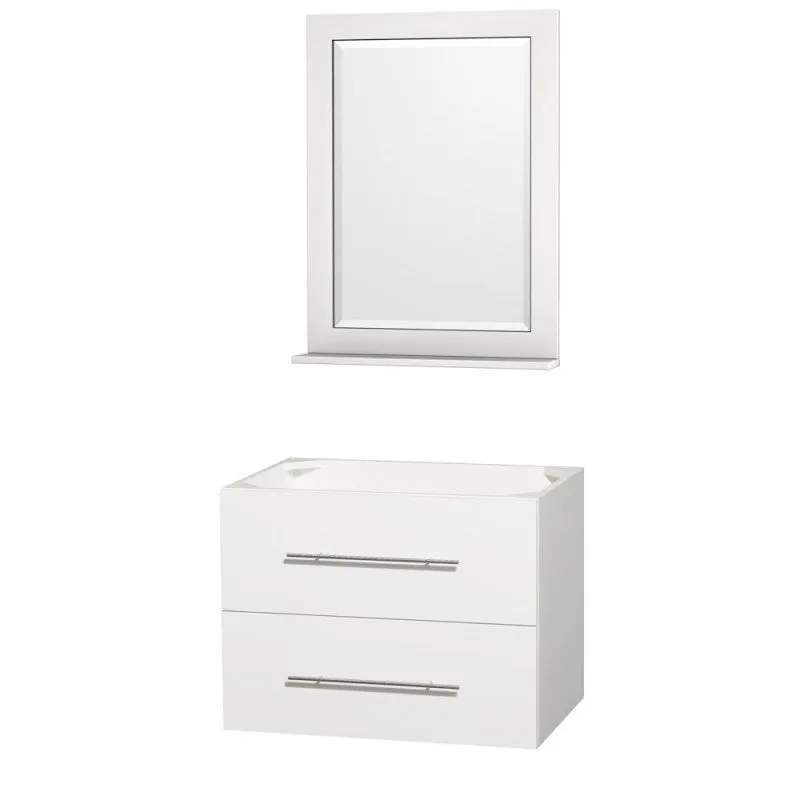 Wyndham Collection Centra 30" Single Bathroom Vanity for Undermount Sinks - Matte White WC-WHE009-30-SGL-VAN-WHT-