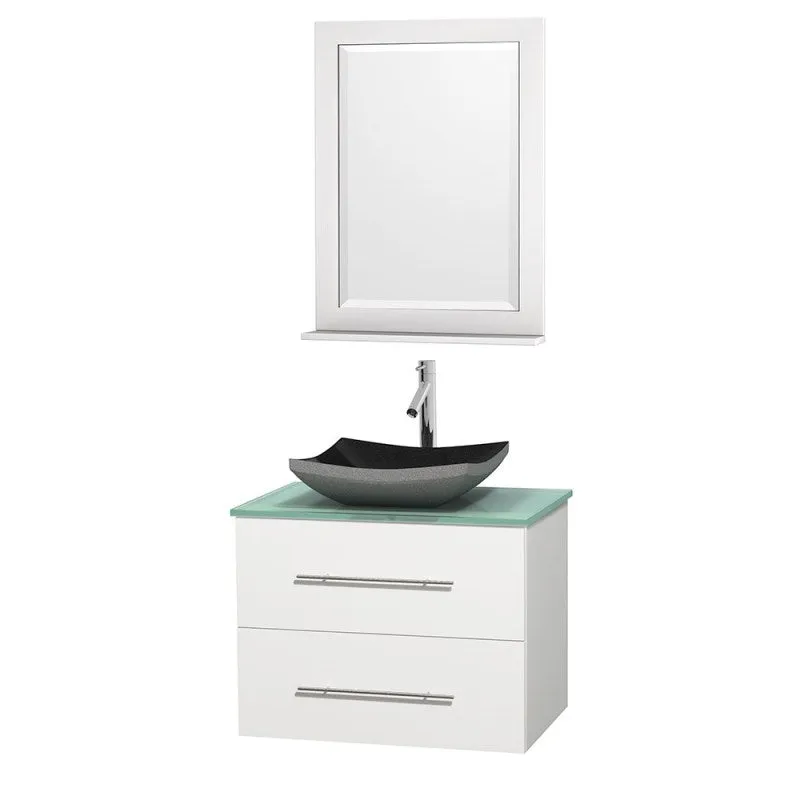 Wyndham Collection Centra 30" Single Bathroom Vanity Set for Vessel Sink - Matte White WC-WHE009-30-SGL-VAN-WHT