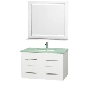 Wyndham Collection Centra 36" Single Bathroom Vanity for Undermount Sinks - Matte White WC-WHE009-36-SGL-VAN-WHT-