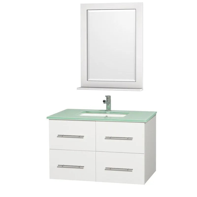 Wyndham Collection Centra 36" Single Bathroom Vanity for Undermount Sinks - Matte White WC-WHE009-36-SGL-VAN-WHT-