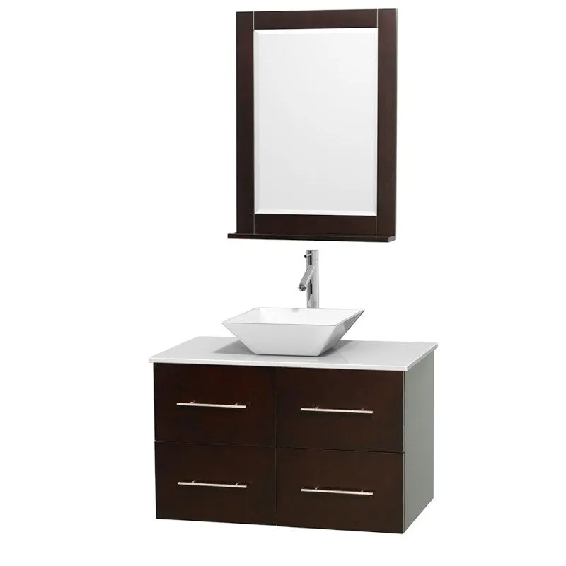 Wyndham Collection Centra 36" Single Bathroom Vanity Set for Vessel Sink - Espresso WC-WHE009-36-SGL-VAN-ESP