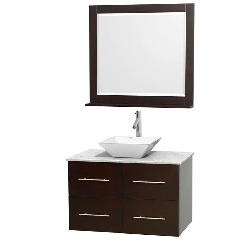Wyndham Collection Centra 36" Single Bathroom Vanity Set for Vessel Sink - Espresso WC-WHE009-36-SGL-VAN-ESP