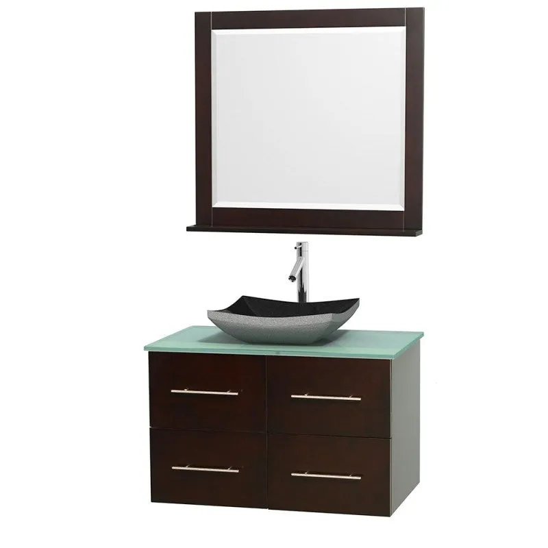 Wyndham Collection Centra 36" Single Bathroom Vanity Set for Vessel Sink - Espresso WC-WHE009-36-SGL-VAN-ESP