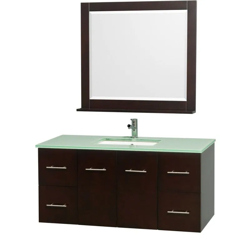 Wyndham Collection Centra 48" Single Bathroom Vanity for Undermount Sinks - Espresso WC-WHE009-48-SGL-VAN-ESP-